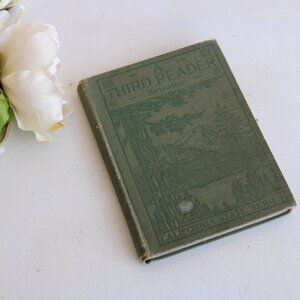 Vintage 1910s Book, "A Third Reader", by Stratton D. Brooks, California State